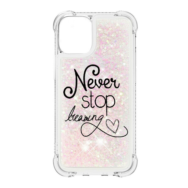 iPhone 13 Pro Max SkalNever Stop Dreaming Glitter
