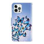 Fodral iPhone 13 Pro Variations Butterflies med rem