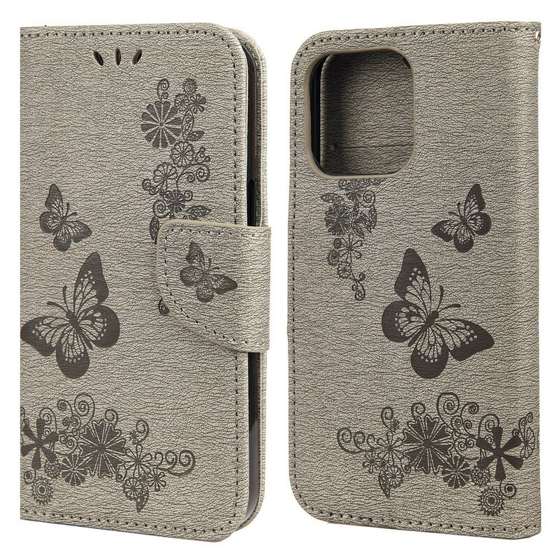 Fodral för iPhone 13 Pro Splendid Butterflies med rem