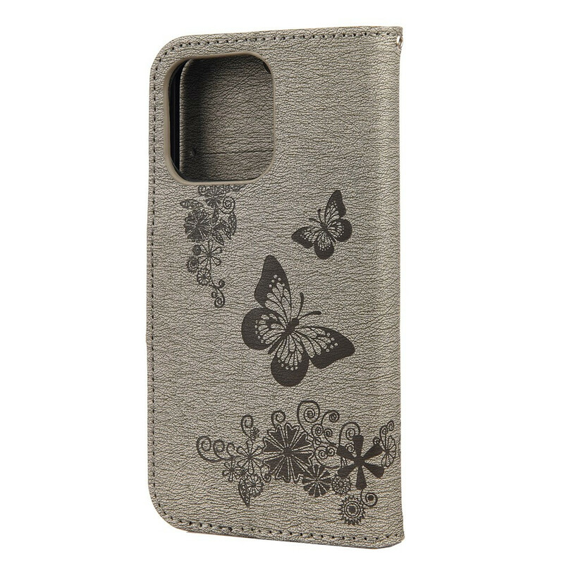 Fodral för iPhone 13 Pro Splendid Butterflies med rem