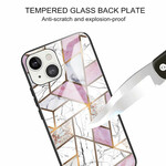 Fodral iPhone 13 Härdat glas Marmor Geometri