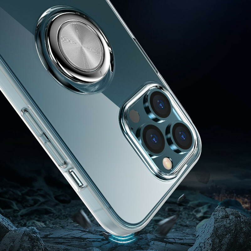 iPhone 13 Pro Max genomskinligt fodral med ringstöd