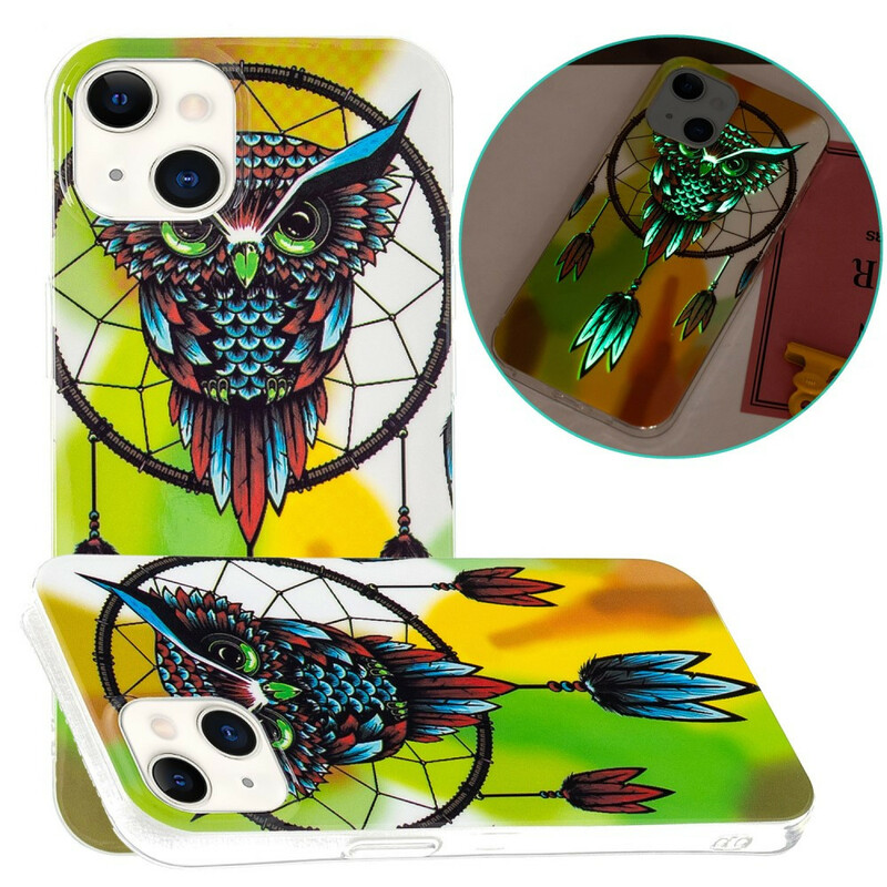 iPhone 13 Dreamcatcher Owl Fluorescent Case
