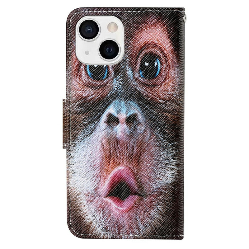 Fodral för iPhone 13 Monkey med nyckelband