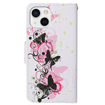 iPhone 13 Magistral Butterflies Skalmed rem