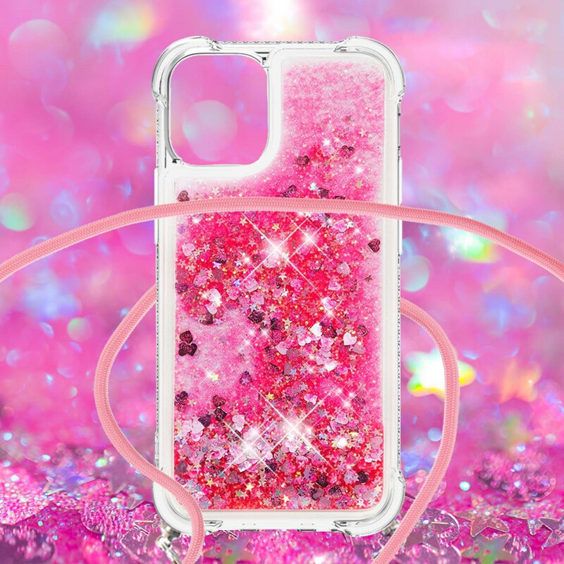 iPhone 13 glitterfodral med nyckelband