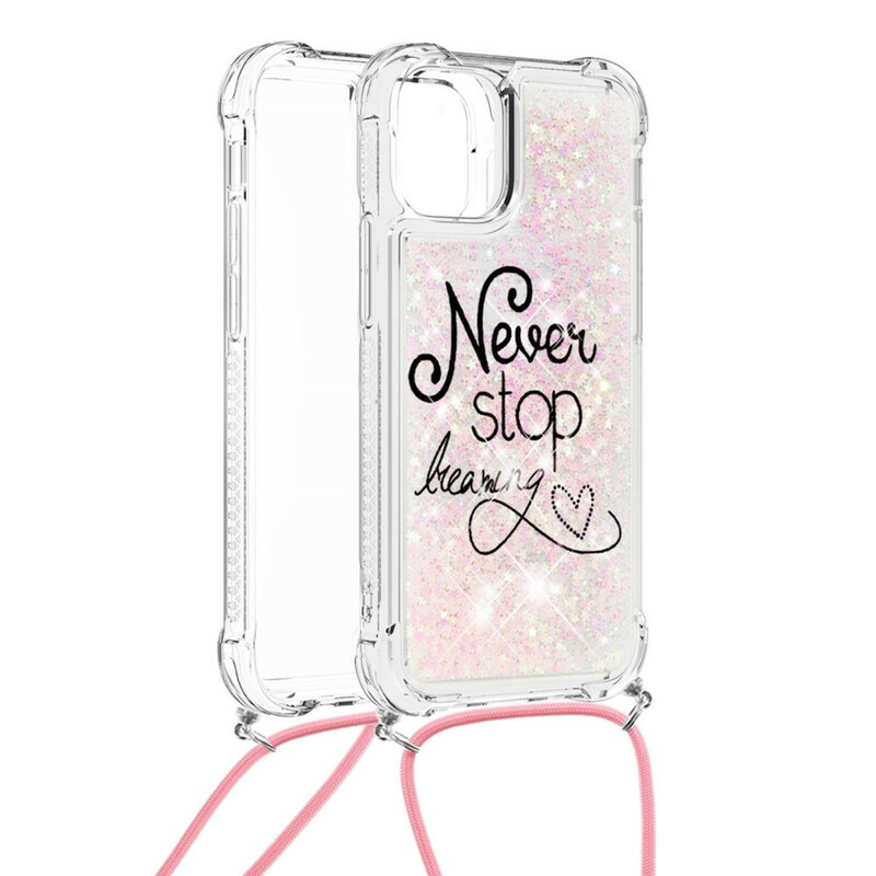 iPhone 13 Glitter Cord SkalNever Stop
