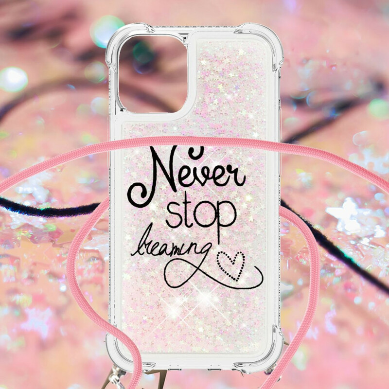 iPhone 13 Glitter Cord SkalNever Stop