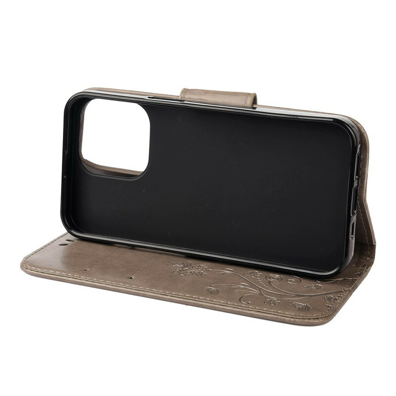 Fodral för iPhone 13 Fjärilar och blommor