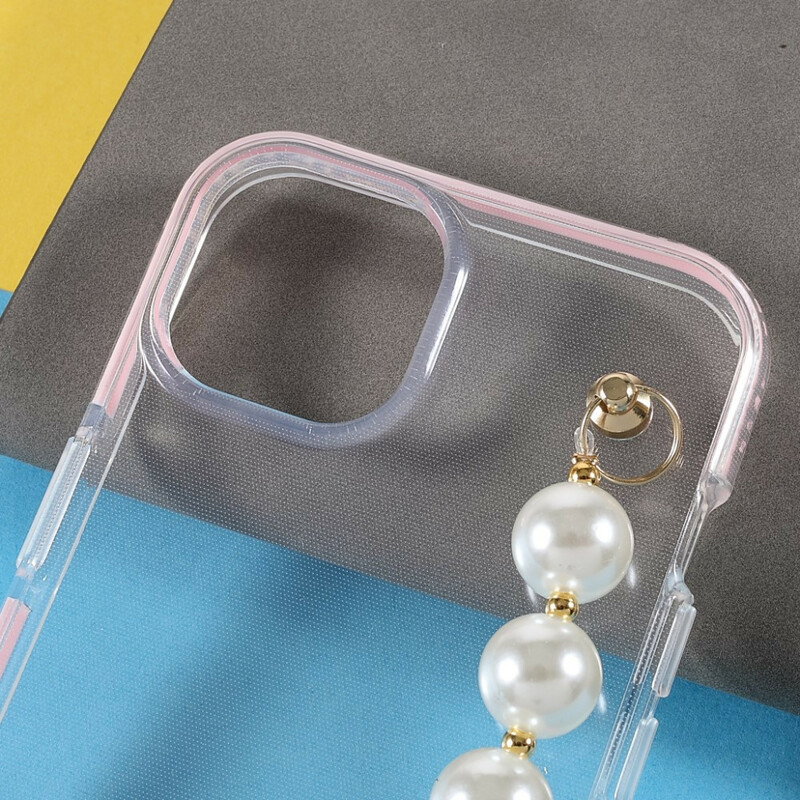 iPhone 13 silikonfodral armband pärlor