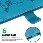 Fodral för iPhone 13 Fjärilar och blommor med nyckelband