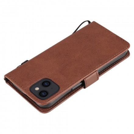 iPhone 13 Fodral med lädereffekt med rem