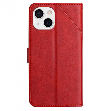 iPhone 13 Läder Geometric Rem Case