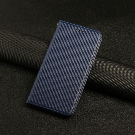 Flip Cover iPhone 13 Carbon Fiber med rem