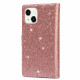 Fodral iPhone 13 Glitter plånbok Zip