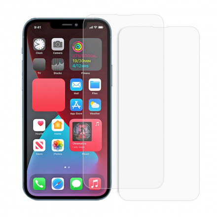 Skydd av härdat glas (2 stycken) för iPhone 13 Pro Max-skärmen
