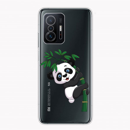Xiaomi 11T genomskinligt pandaöverdrag på bambu