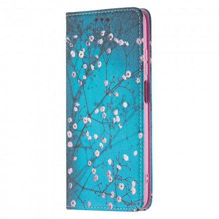 Flip Cover Xiaomi Redmi 10 Blommiga grenar