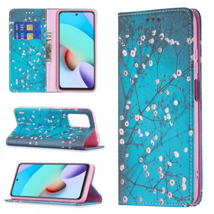 Flip Cover Xiaomi Redmi 10 Blommiga grenar