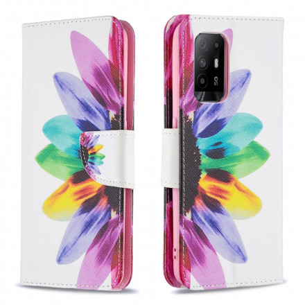 Oppo A94 5G akvarellblomma-fodral