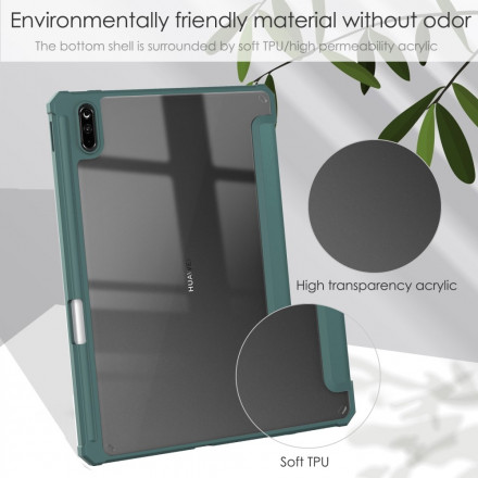 Smart SkalHuawei MatePad 11 (2021) Läder och genomskinlig baksida