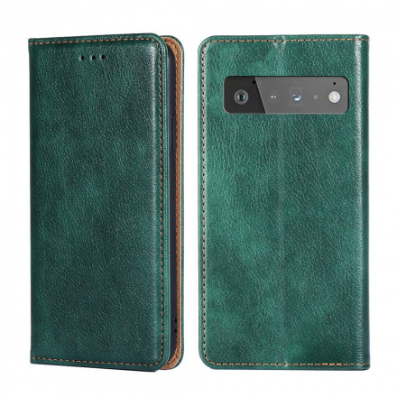 Flip Cover Google Pixel 6 Pro Vintage läder stil