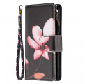 Täck Realme C21 Zipped Pocket Flower