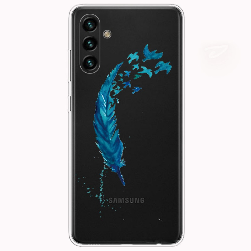 Samsung Galaxy A13 5G / A04s Fodral med vacker fjäder