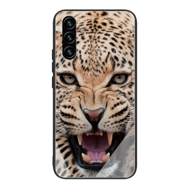 Samsung Galaxy A13 5G / A04s Fodral Leopard med härdat glas