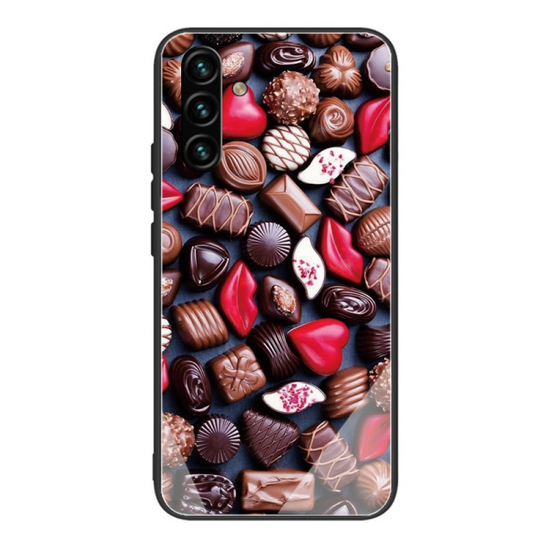 Samsung Galaxy A13 5G / A04s Chokladfodral med härdat glas