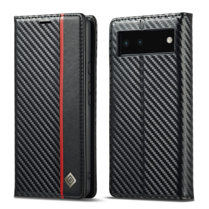 Flip Cover Google Pixel 6 Carbon Fiber LC.IMEEKE