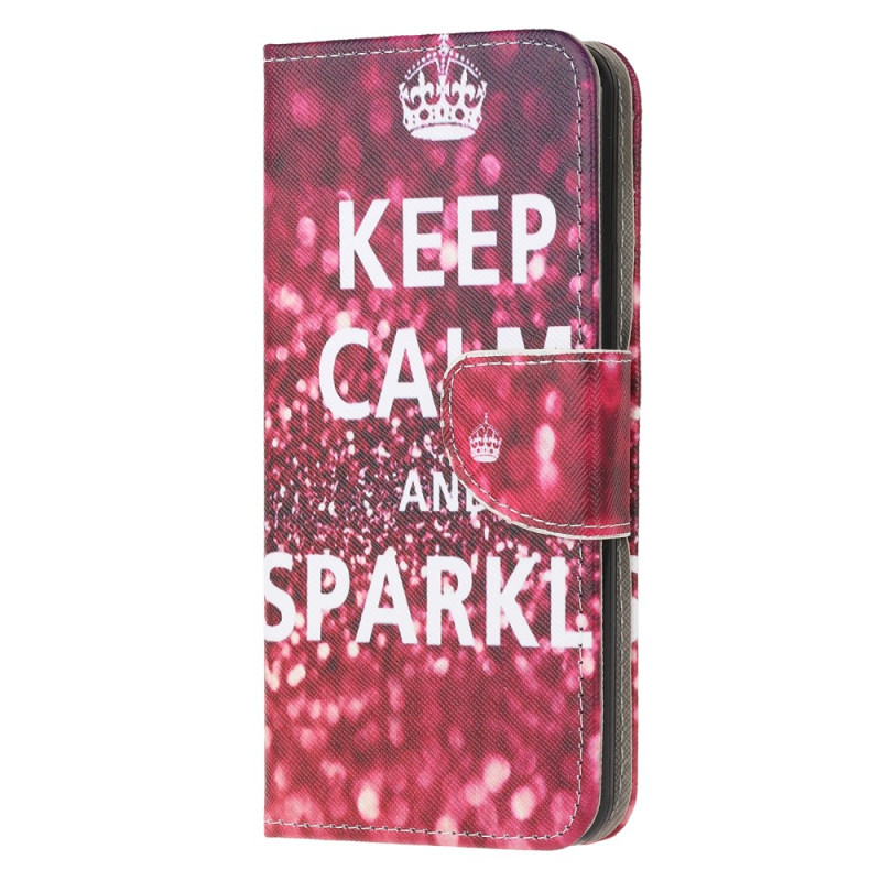 Samsung Galaxy M32-fodral Keep Calm and Sparkle (Håll dig lugn och glittra)