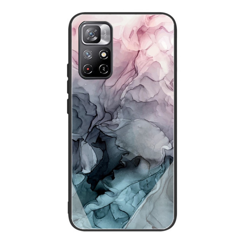 Poco M4 Pro 5G Marble Tempered Glass Case