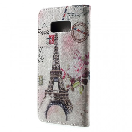 Samsung Galaxy S8 Plus Eiffel Retro-fodral