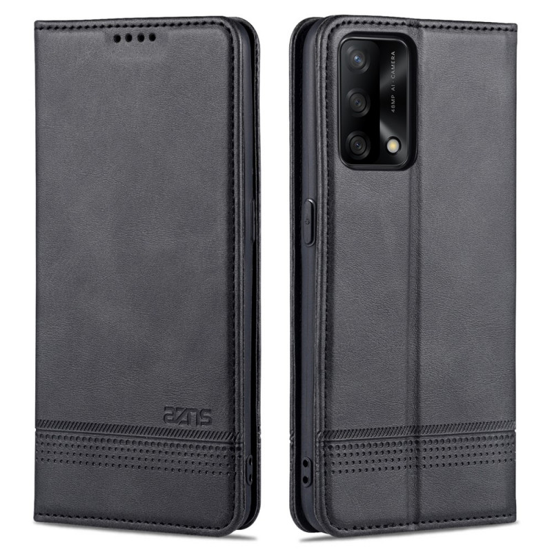 Flip Cover Oppo A74 4G AZNS Lädermaterial