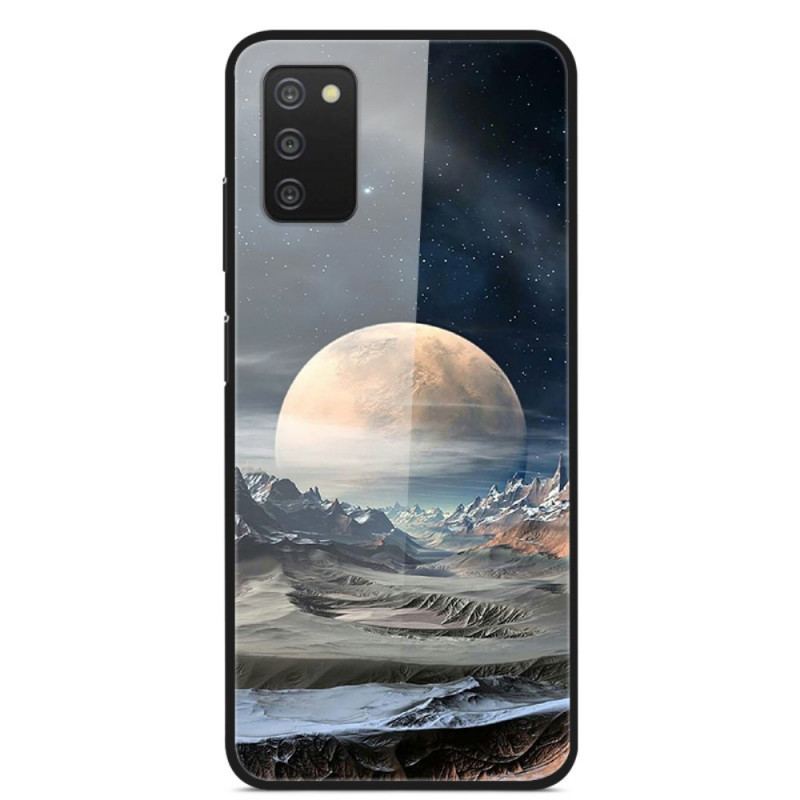 Samsung Galaxy A03s Hårdgjort glas Space Moon Case