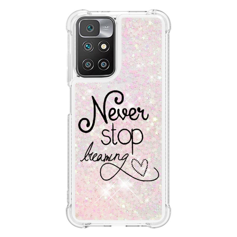 Xiaomi Redmi 10 Never Stop Dreaming Glitter Case