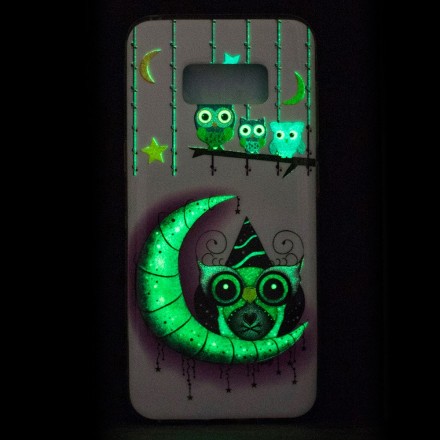 Samsung Galaxy S8 Owl Cover i fluorescerande färg