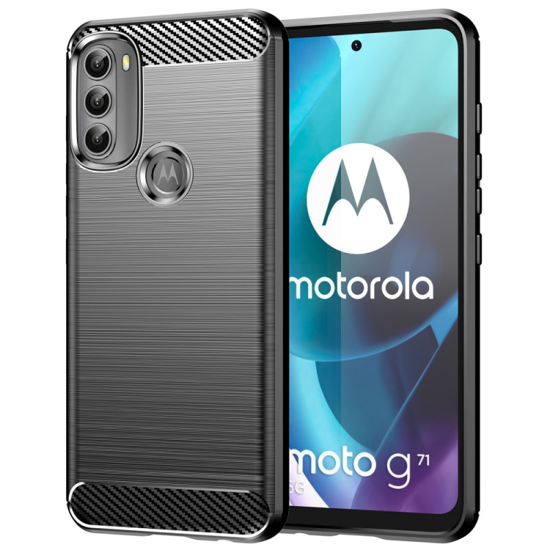 Moto G71 5G fodral i borstat kolfiber