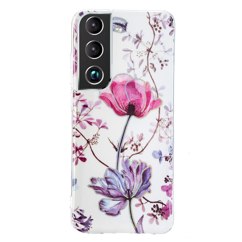 Samsung Galaxy S22 Plus 5G fodral med marmorerade blommor
