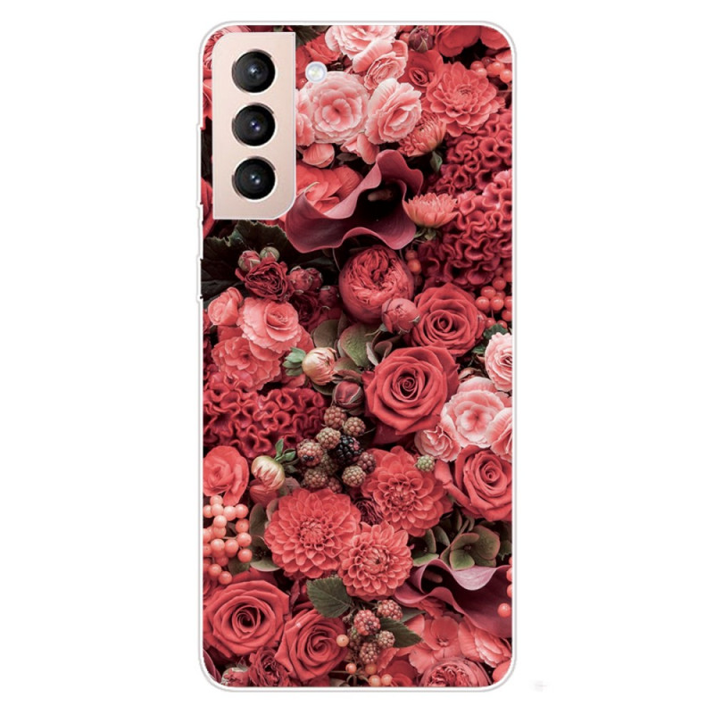 Samsung Galaxy S22 5G Rosa blomma fodral