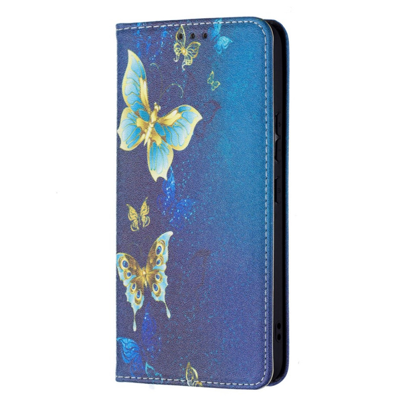 Flip Cover Samsung Galaxy S22 5G Färgade fjärilar