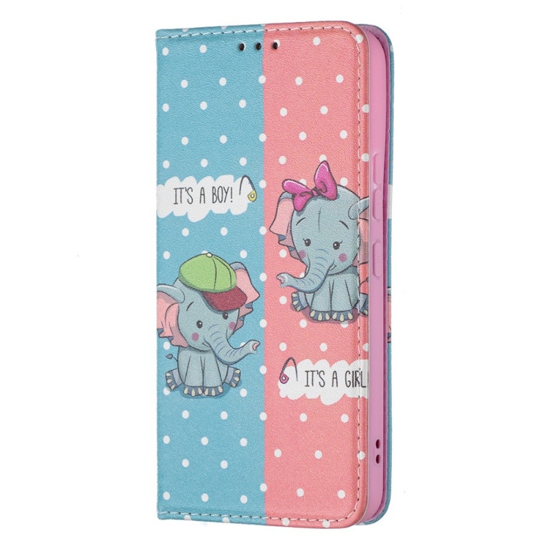 Flip Cover Samsung Galaxy S22 5G Baby Elefanter