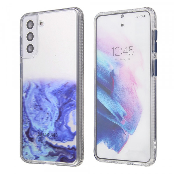 Samsung Galaxy S22 5G hybridfodral med marmorerad effekt