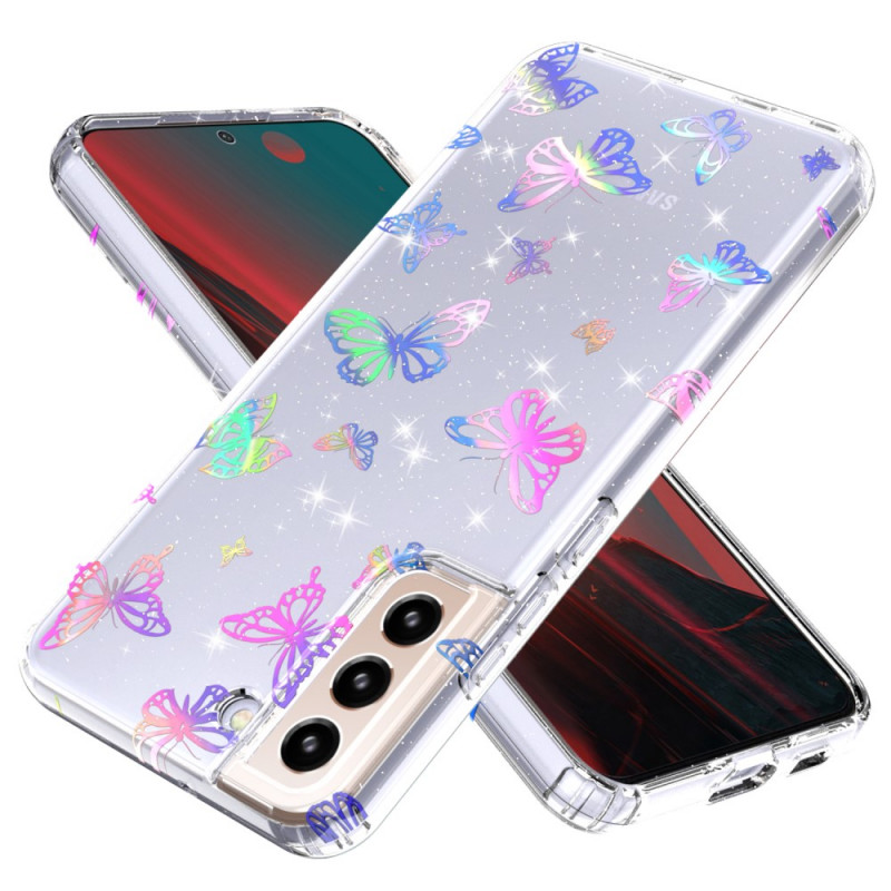 Samsung Galaxy S22 5G Flexibelt silikonfodral Fjärilar
