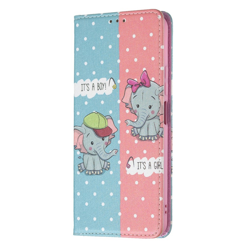 Flip Cover Xiaomi 11 Lite 5G NE/Mi 11 Lite 4G/5G Baby Elefanter
