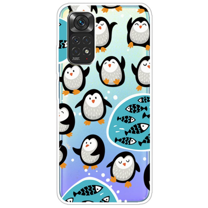 Xiaomi Redmi Note 11 / 11s pingviner och fiskar Case