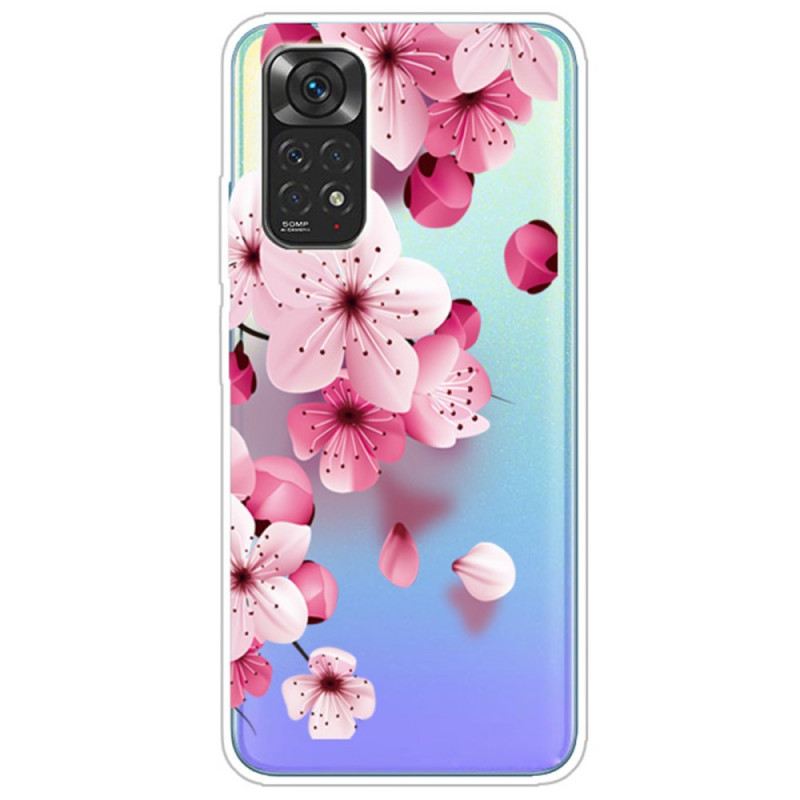 Xiaomi Redmi Note 11 / 11s litet fodral med rosa blommor