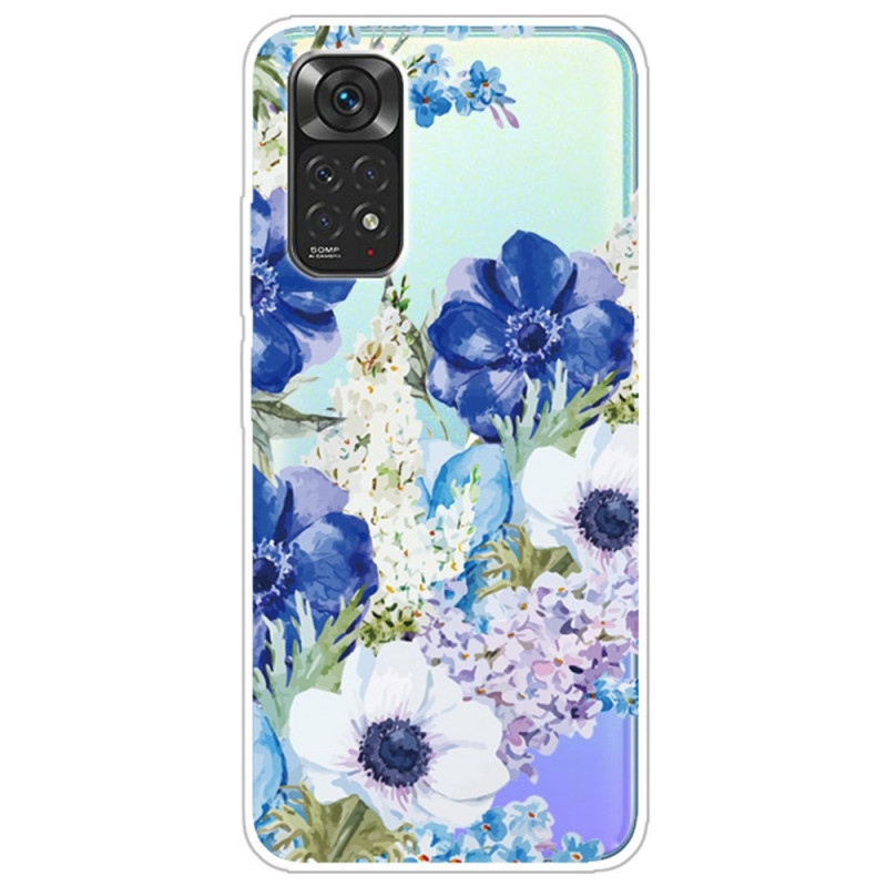 Xiaomi Redmi Note 12 Pro 4G/Note 11 Pro/11 Pro 5G Fodral Blå Blommor