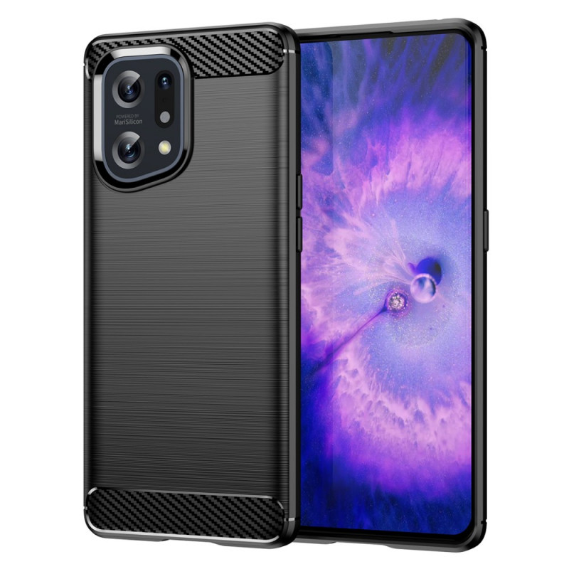 Oppo Find X5 fodral i borstad kolfiber